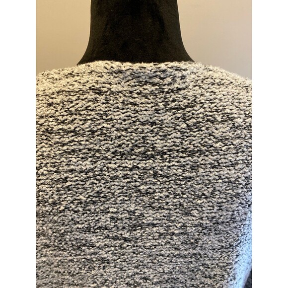 Sonoma Womens Sweater Sz Large Oversized Black & Gray Round Neck Cotton Blend - Picture 6 of 11